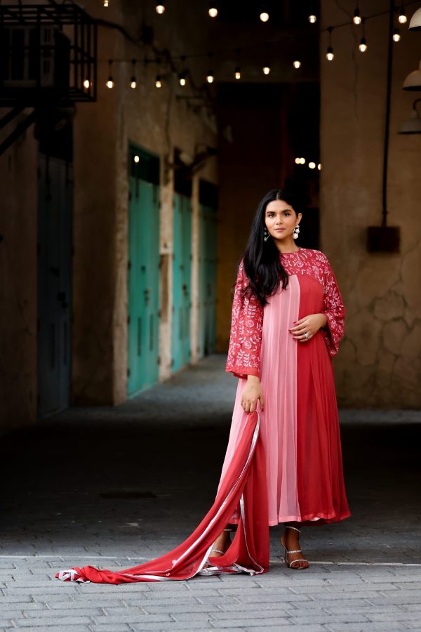 Ayaat Two Toned Anarkali Set