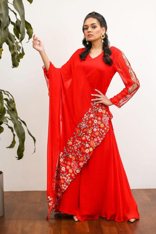Kia Draped Palazzo Kurta Set